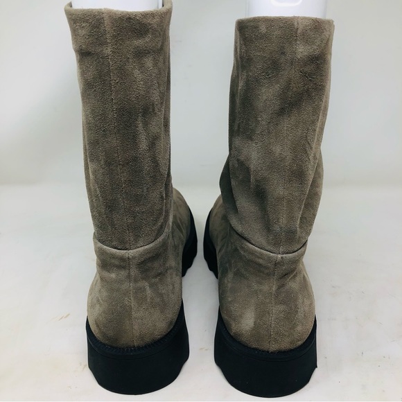 New WO Box, Aerosole Simple Gray Suede Slouch Boot - Picture 5 of 10